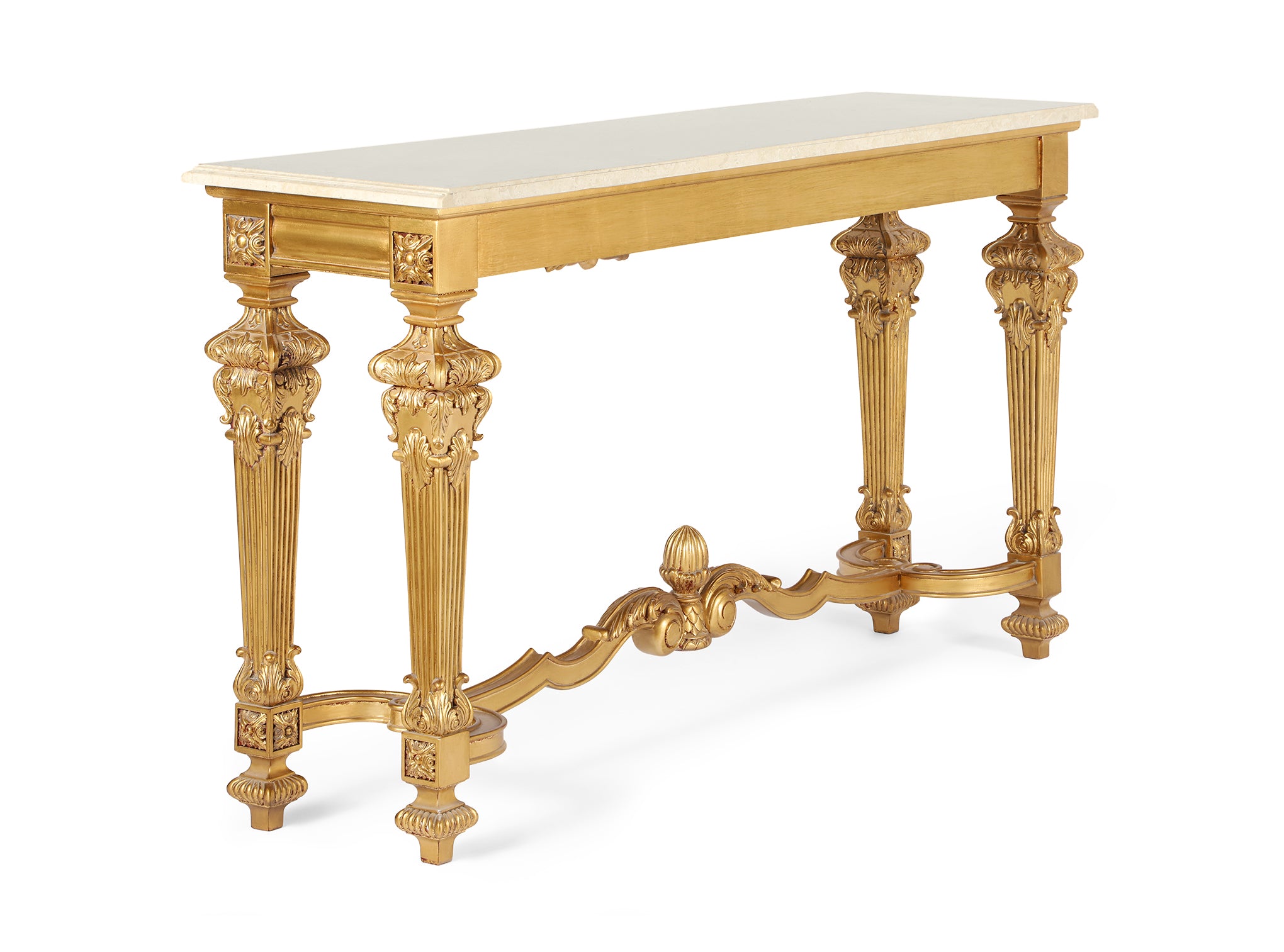 Augustus Giltwood Marble Top Console Table